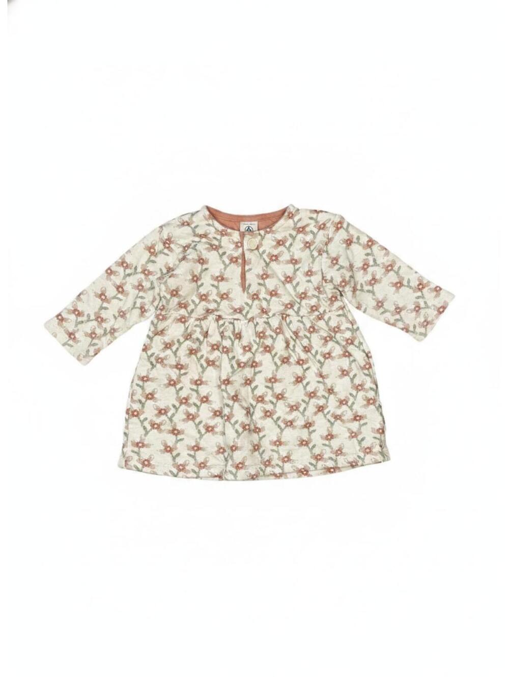 Petit Bateau Baby Floral Long Sleeve Dress 12M 74cm